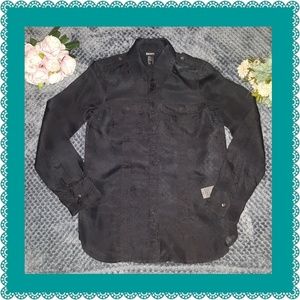 Ladies DKNY sz S Buttonup 100$ Silk Sheer Shirt.